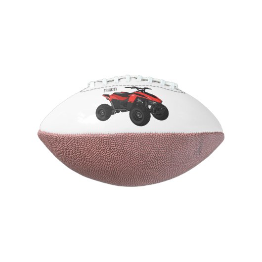 Quad atv Cartoon Illustration Football (Gedreht 90)