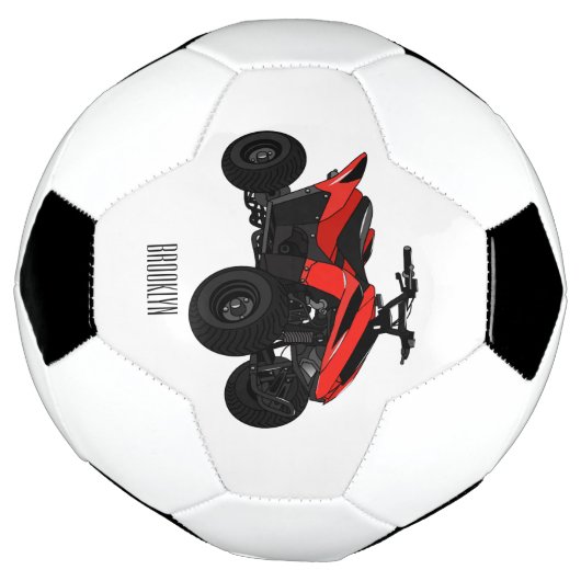 Quad atv Cartoon Illustration Fußball (Gedreht)