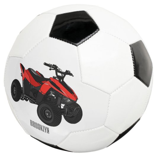 Quad atv Cartoon Illustration Fußball (Dreiviertel)