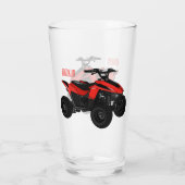 Quad atv Cartoon Illustration Glas (Rückseite)