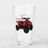 Quad atv Cartoon Illustration Glas (Vorderseite)