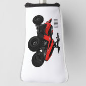Quad atv Cartoon Illustration Golf Headcover (Rotieren 90)