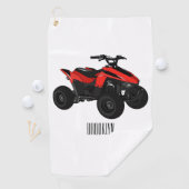 Quad atv Cartoon Illustration Golfhandtuch (Insitu)