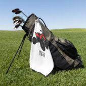 Quad atv Cartoon Illustration Golfhandtuch (Gras)