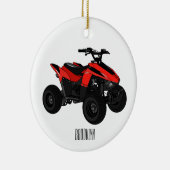 Quad atv Cartoon Illustration Keramik Ornament (Rechts)