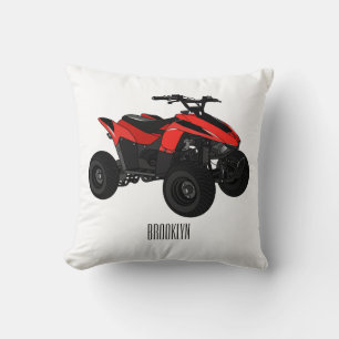Quad atv Cartoon Illustration Kissen