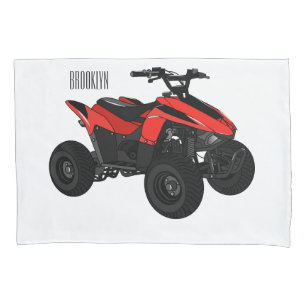 Quad atv Cartoon Illustration Kissenbezug
