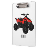 Quad atv Cartoon Illustration Klemmbrett (Links)