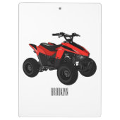 Quad atv Cartoon Illustration Klemmbrett (Rückseite)