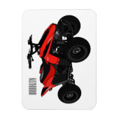 Quad atv Cartoon Illustration Magnet (Vertikal)