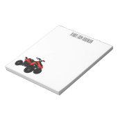 Quad atv Cartoon Illustration Notizblock (Rotiert)