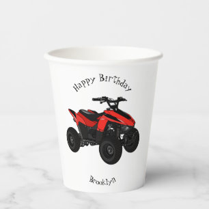 Quad atv Cartoon Illustration Pappbecher