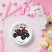 Quad atv Cartoon Illustration Pappteller (Party)