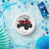 Quad atv Cartoon Illustration Pappteller (Party)
