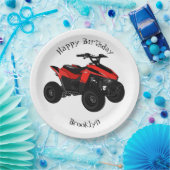 Quad atv Cartoon Illustration Pappteller (Party)