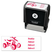 Quad atv Cartoon Illustration Permastempel (Beispiel)