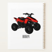 Quad atv Cartoon Illustration Planer (Rückseite)