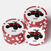 Quad atv Cartoon Illustration Pokerchips (Stapel)