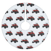 Quad atv Cartoon Illustration Polyester Weihnachtsbaumdecke (Vorderseite)