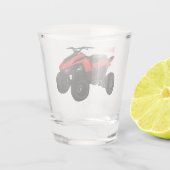 Quad atv Cartoon Illustration Schnapsglas (Rückseite)