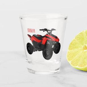 Quad atv Cartoon Illustration Schnapsglas