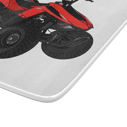Quad atv Cartoon Illustration Schneidebrett (Ecke)
