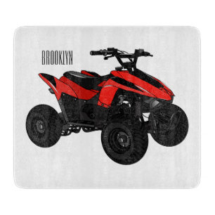 Quad atv Cartoon Illustration Schneidebrett