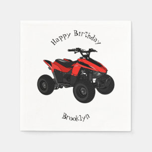 Quad atv Cartoon Illustration Serviette