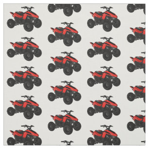 Quad atv Cartoon Illustration Stoff