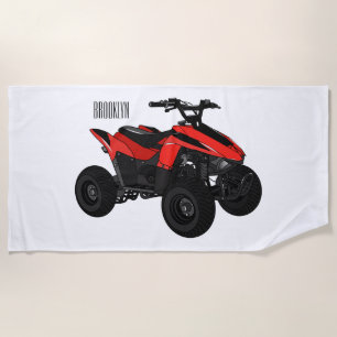 Quad atv Cartoon Illustration Strandtuch