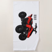 Quad atv Cartoon Illustration Strandtuch (Vorderseite)
