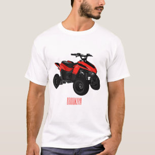 Quad atv Cartoon Illustration T-Shirt