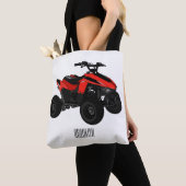 Quad atv Cartoon Illustration Tasche (Von Nahem)