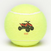 Quad atv Cartoon Illustration Tennisbälle (Rückseite)