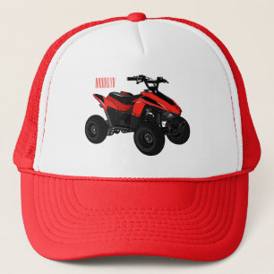 Quad atv Cartoon Illustration Truckerkappe