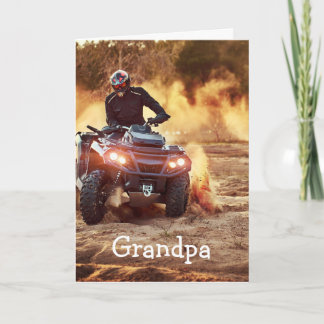 Quad ATV Off-Road Vehicle Birthday Opa Karte