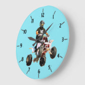 Quad Bike Große Wanduhr (Winkel)
