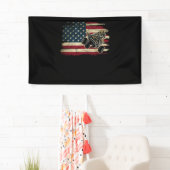 Quad Biker America Flag Gift Biking Riding Offroad Banner (Insitu)