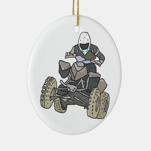 Quad Biking Keramik Ornament (Rechts)