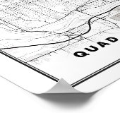 Quad Cities Karte Poster (Ecke)