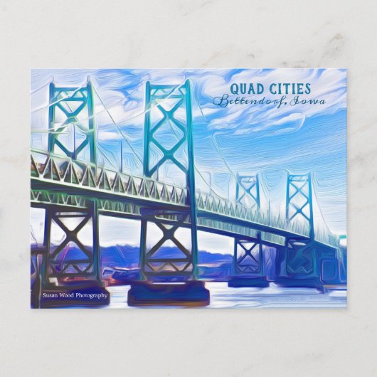 Quad Cities USA Post Card Postkarte (Vorderseite)