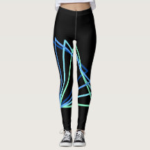 Quad-Dreieck-Aqua-Leggings