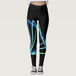 Quad-Dreieck-Aqua-Leggings Leggings
