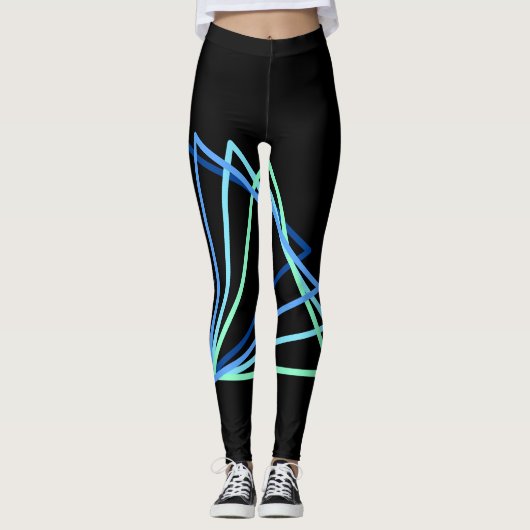 Quad-Dreieck-Aqua-Leggings Leggings (Vorderseite)
