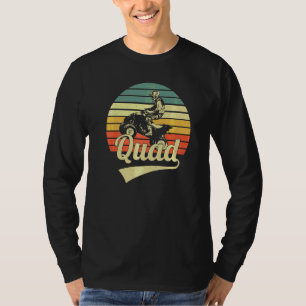 Quad-Fahren Retro Vintage Sonnenuntergang Quad-Bik T-Shirt