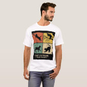 Quad Katzen-Patchwork T-Shirt (Vorne ganz)