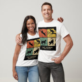 Quad Katzen-Patchwork T-Shirt (Unisex)