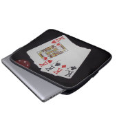 Quad Kings und Poker Chip, Laptopschutzhülle (Vorne Knopf)