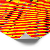 Quad Pataphysics Overlapping Spirals in CMYK Poster (Ecke)