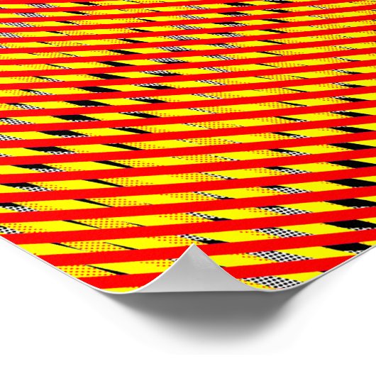 Quad Pataphysics Overlapping Spirals in CMYK Poster (Ecke)